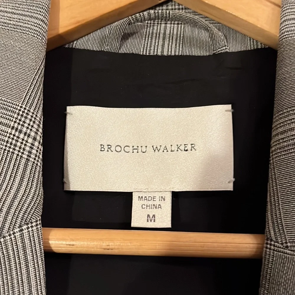 Brochu Walker Plaid Boyfriend Blazer